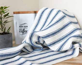 Linen kitchen towels. Striped Linen tea towel. Striped Linen Hand towel. Striped Linen dish towels.
