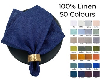 LINEN BLUE MELANGE Napkins, Cocktail napkins, Tea Napkins, Lunch Serviette, Wedding Napkins, Christmas Napkins, Wedding Serviette