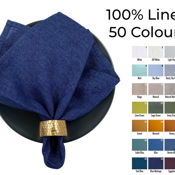 LINEN BLUE MELANGE Napkins, Cocktail napkins, Tea Napkins, Lunch Serviette, Wedding Napkins, Christmas Napkins, Wedding Serviette