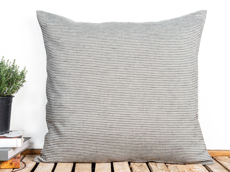 Softened Linen pillowcase with zipper, Softened Linen Pillow cover, Throw Pillow case, Decorative pillow cover, standard, queen, euro sham zdjęcie 3