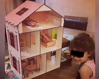 plastic barbie house
