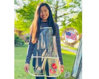 Clear Apron | Write On with Dry-Erase Marker | Water Resistant | Hairstylists | Female Design
