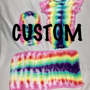 Custom Tie Dye 3 Piece Baby Set