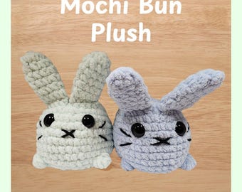 Handmade Mochi Bunny Plushie | Kawaii Bun Plush | Soft Bunny Plush | Cute Rabbit Gift | Crochet Mochi Plush