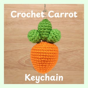 Crochet Carrot Keychain | Handmade Veggie Charm | Cute Bag Accessory | Kawaii Gift Idea | Small Crochet Keychain