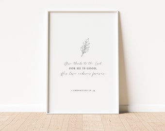 1 Chronicles 16 34 Etsy