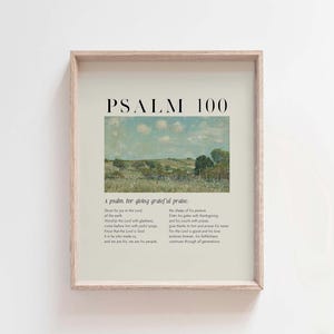 Psalm 100 Landscape Print: Christian Scripture Wall Art (Digital Download)