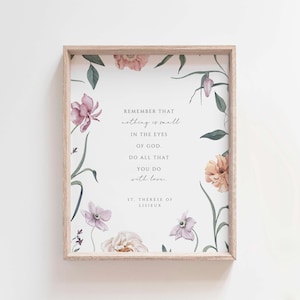 Citaat van heilige Thérèse van Lisieux: katholiek interieur (digitale download)