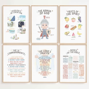 Books of the bible 10 Ten commandments church sunday school decor, christian education printable, Kids scripture poster, christian preschool