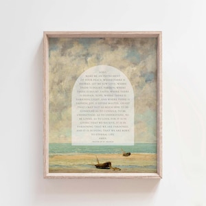 St. Francis Prayer Art Print: Vintage Catholic Christian Decor (Digital Download)