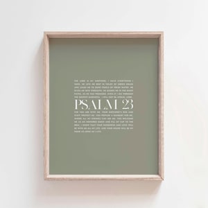 Psalm 23 Scripture Print: Minimalist Christian Wall Art (Digital Download)