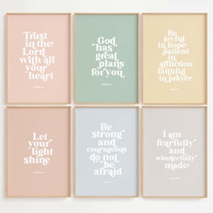 Kids bible verse, scripture poster boho wall art, church sunday school, christian education printable, catechism christian classroom decor