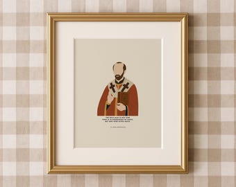 St. John Chrysostom Quote Print: Catholic Home Decor (Digital Download)