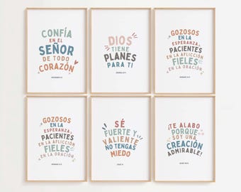 Versículos da Bíblia em Espanhol: Decoração Cristã para Quarto Infantil (Download Digital)