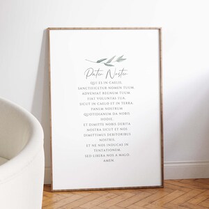 Pater Noster Latin Our Father Printable, Catholic Prayer Wall Art ...
