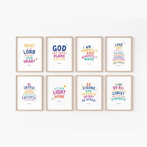 Bible Verse Kids Wall Art: Christian Nursery Decor (Digital Download)