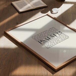 May include: A framed print with a white background and black text. The text is a passage from Psalm 121, which reads: "I lift up my eyes to the mountains - where does my help come from? My help comes from the Lord, the Maker of heaven and earth. He will not let your foot slip; He who watches over Israel will neither slumber nor sleep. The Lord watches over you - the Lord is your shade at your right hand; the sun will not harm you by day, nor the moon by night. The Lord will keep you from all harm; He will watch over your life: The Lord will watch over your coming and going both now and forevermore."