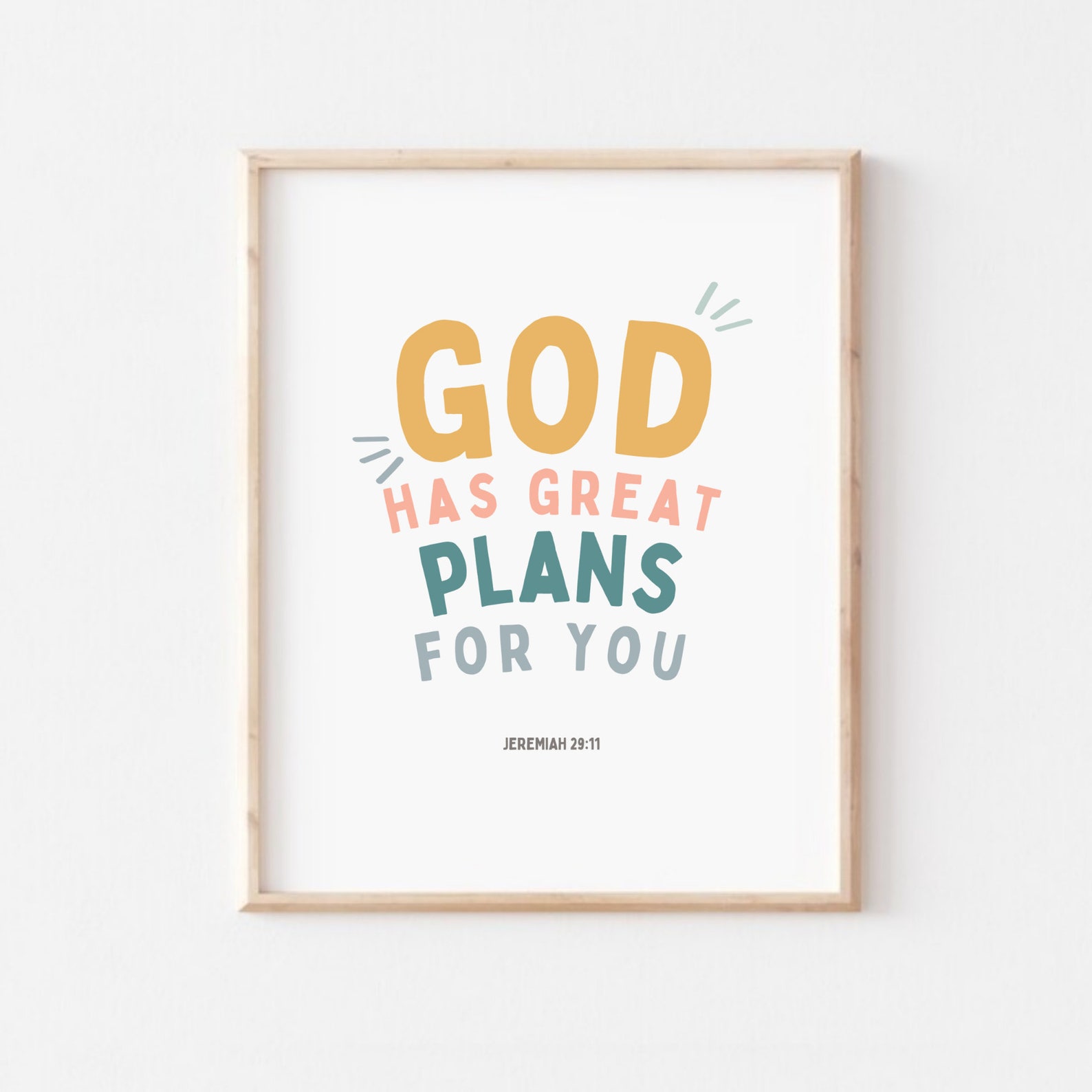 Kids Bible Verse Scripture Poster Wall Art Church Sunday Etsy