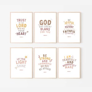 Bohemian Kids Bible Verse Prints: Sunday School Decor (Digital Download)