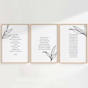 The Blessing Elevation Worship Lyrics Set Of 3 Wall Art Printable, He is With You, Elevation Worship Lyrics, Worship song Lyrics