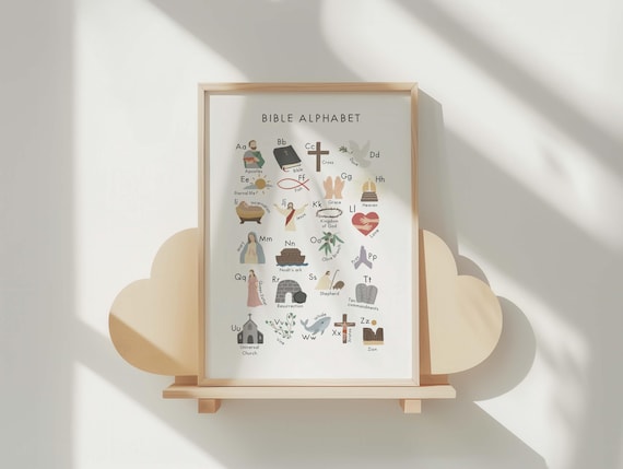 Christian ABC Poster: Bible Alphabet Print for Nursery (Digital Download)