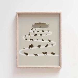 Noah&#39;s Ark, Two Of Every Animal, Bible Sketches, Jesus Art, Christian Modern Wall Art, Christian Faith, Baby Nursery, Christian Kids Room