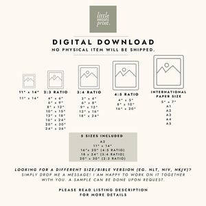 Bibel Vers Poster: Christliche Kinderzimmer Dekoration, Sonntagsschule Kunst (Digitaler Download) Bild 10