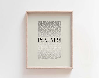 Psalm 91 Schriftdruck: Christliche Wandkunst (Digitaldruck)