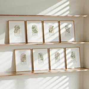 Beatitudes Print Set: Floral Christian Bible Verse Art (Digital Download)
