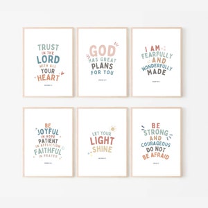 Christian Educational Posters Bundle Printable, Kids Bible Verse ...