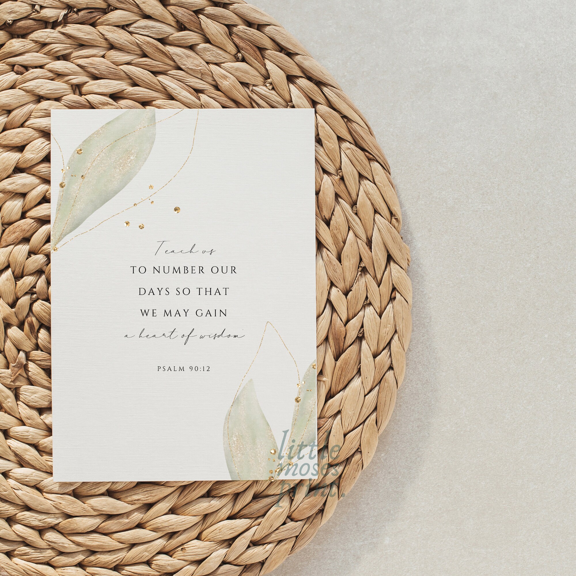 Apprends Moi A Compter Mes Jours Bible Psaume 90:12 Apprends-nous à compter nos jours sagesse - Etsy France