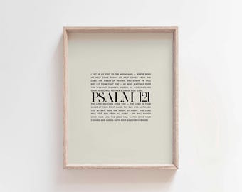 Psalm 121 Scripture Wall Art: Christian Home Decor (Digital Download)