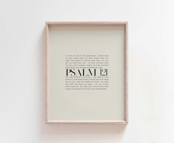 Psalm 121 Scripture Wall Art: Christian Home Decor (Digital Download)