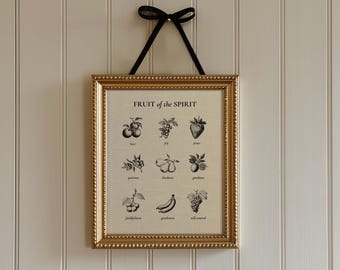 Frucht des Geistes Vintage Schrift Kunstdruck (Digitaler Download)