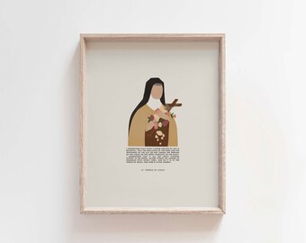 St. Thérèse of Lisieux Quote Art: Catholic Wall Decor (Digital Download)