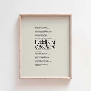 Heidelberg Catechism Question 1 Print: Modern Christian Wall Art (Digital Download)