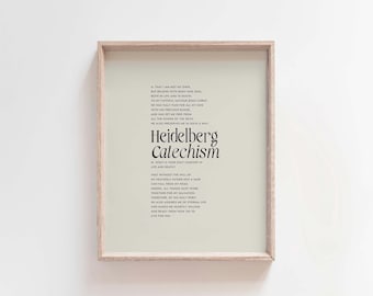 Heidelberg Catechism Question 1 Print: Modern Christian Wall Art (Digital Download)