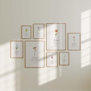 Beatitudes Bible Verse Wall Art Set of 8, Matthew 5 Printable, Floral Christian Decor, Sermon on the Mount Print Set Download