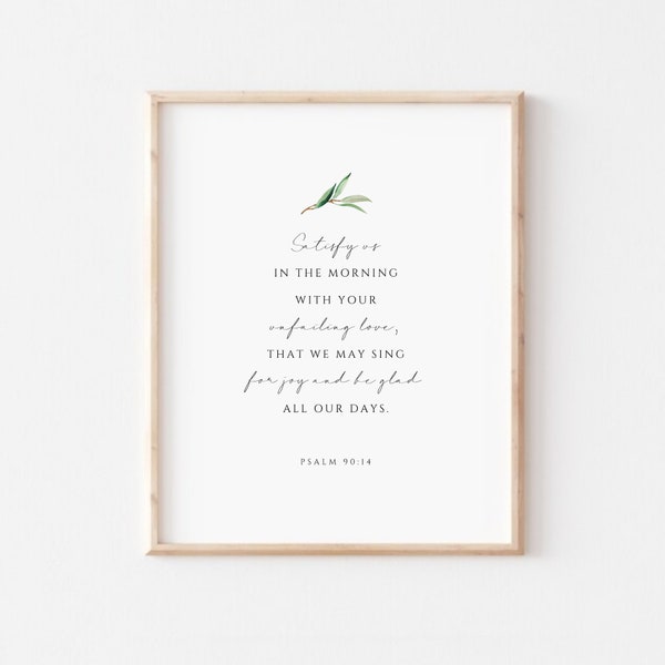 Psalm 90 14 Etsy