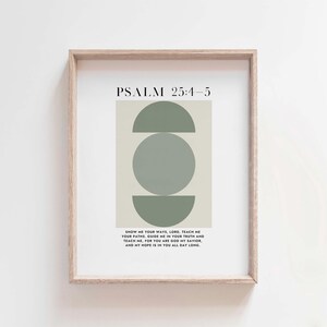 Psalm 25: 4-5 Bibel-Vers-Wandkunst, christlicher minimalistischer digitaler Download, Schrift druckbar, moderner Glaube-Innendekoration