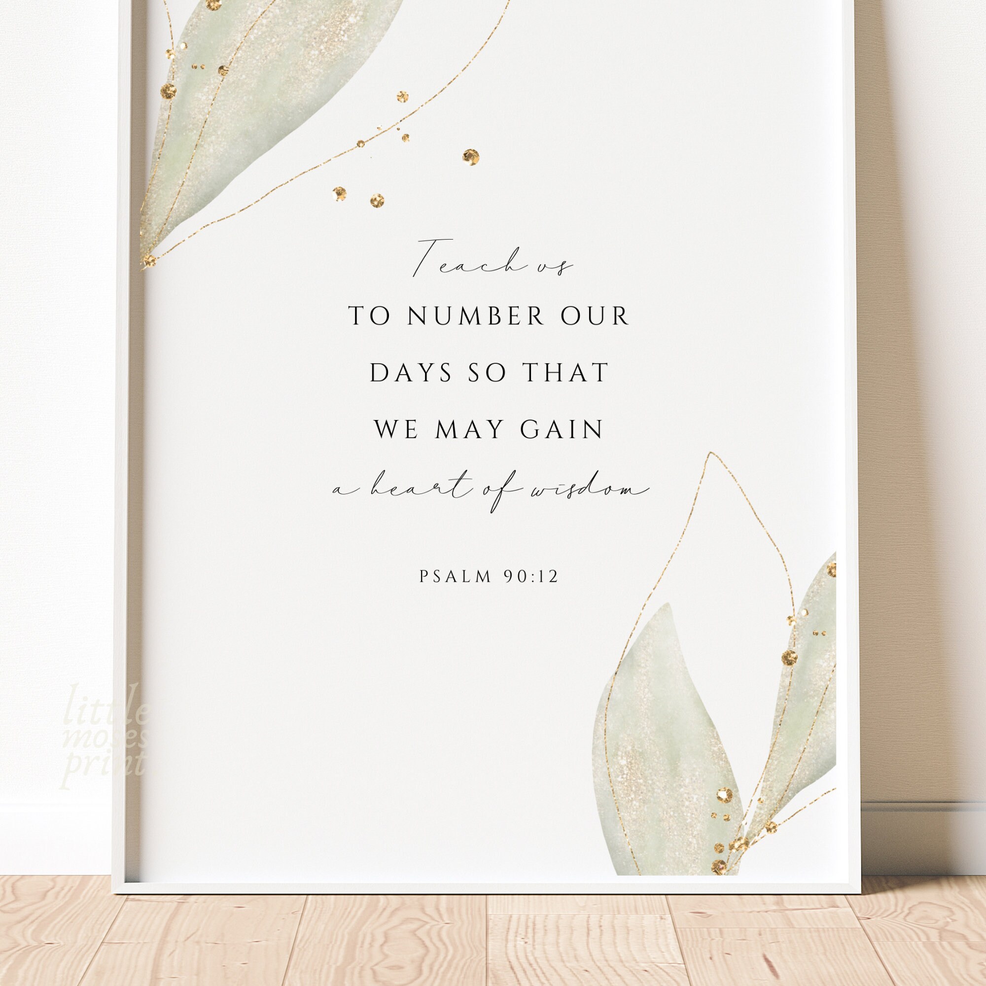 Apprends Moi A Compter Mes Jours Bible Psaume 90:12 Apprends-nous à compter nos jours sagesse - Etsy France