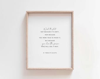 St. Teresa of Calcutta Quote Print: Catholic Christian Home Decor (Digital Download)