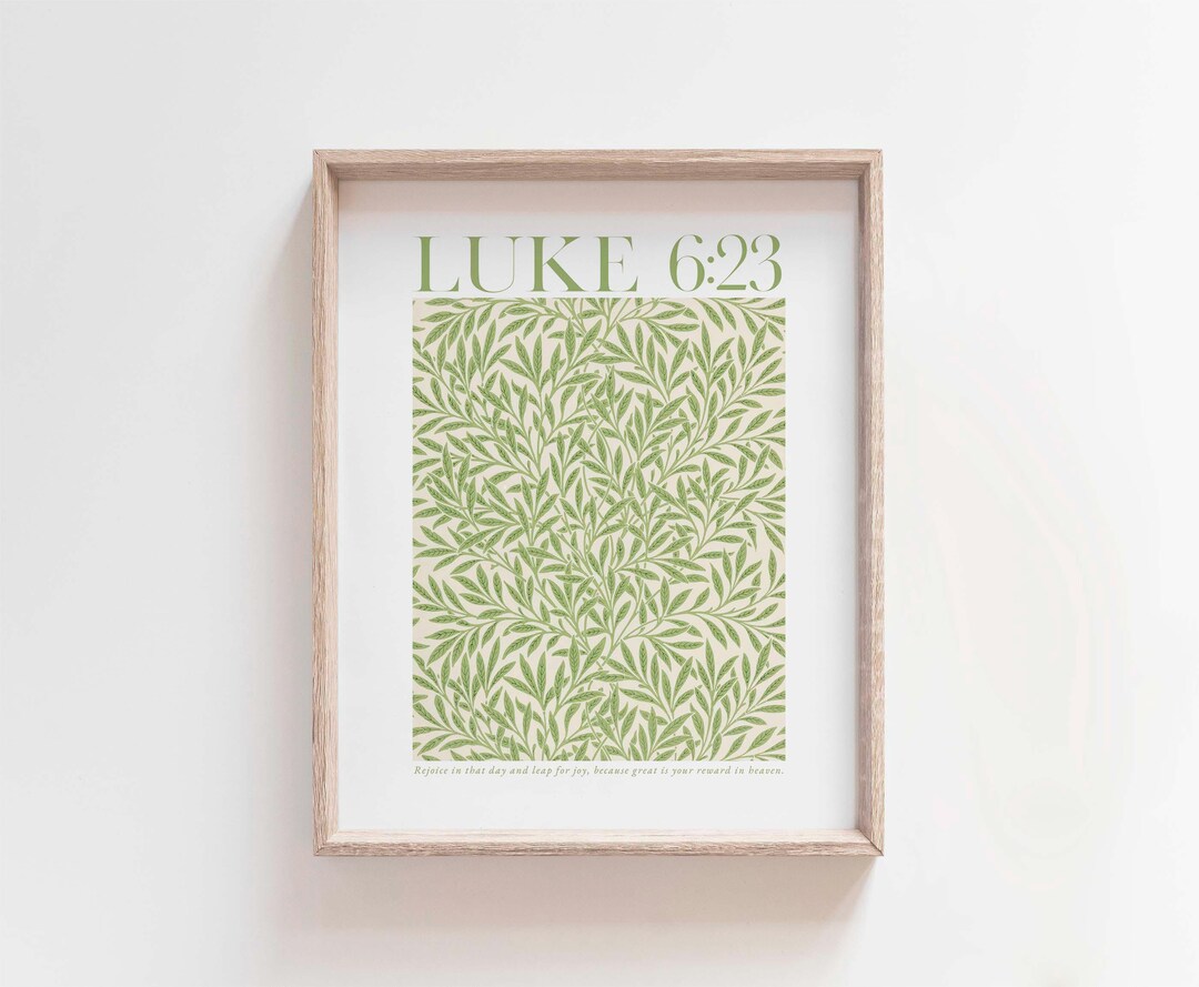 Luke 6:23 Bible Verse Wall Art, Rejoice Scripture Print, Christian Home ...