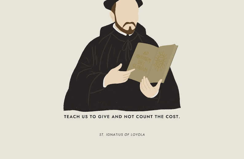 St. Ignatius of Loyola Quote Print: Catholic Christian Wall Art ...