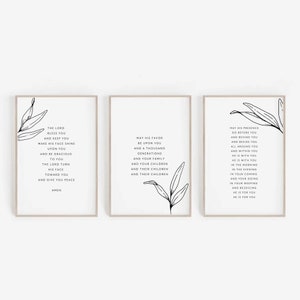 The Blessing Elevation Worship Lyrics set of 3 wall art printable, He is With You, Elevation Worship Lyrics, Worship song Lyrics