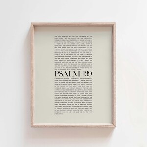 Psalm 139 Scripture Wall Art: Minimalist Christian Home Decor (Digital Download)
