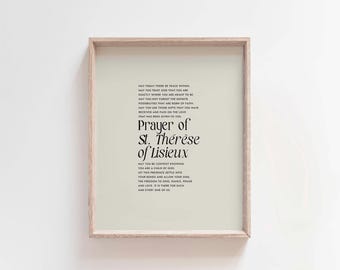 St. Thérèse Prayer Print: Christian Home Decor (Digital Download)