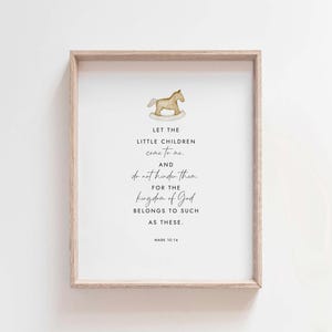 Mark 10:14 Let the little children come to me, bible verse nursery for children, nursery scripture wall art, christian nursery decor