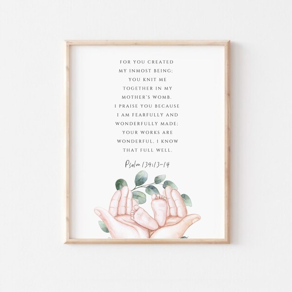 Psalm 139 13 14 Etsy
