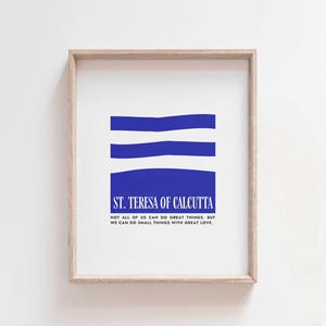 Citação de arte de parede de Santa Teresa de Calcutá, nem todos nós podemos fazer grandes coisas, arte de parede para casa católica, decoração de parede cristã, decoração de casa cristã